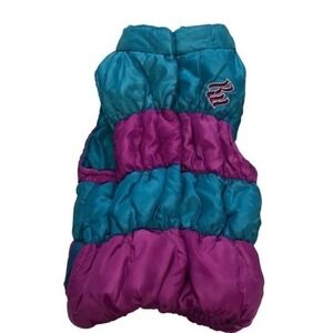 Rocawear Baby Girls Puffer‎ Vest Turquoise Purple Embroidered Logo 24M